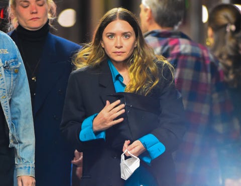 Ashley Olsen Wore A Chic Oversized Shirt And Black Suit Coat In Nyc