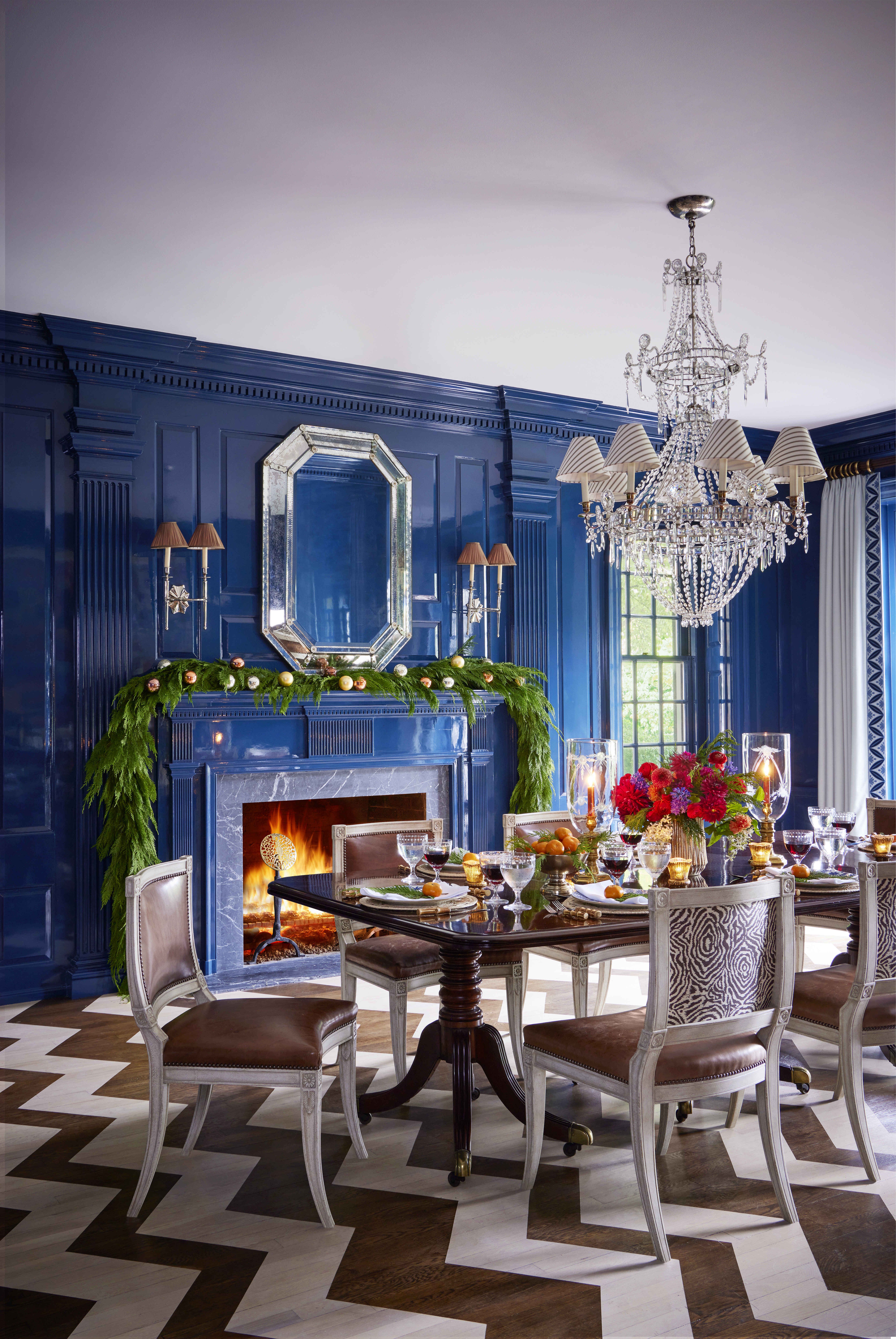 Blue Crystal Glass Flower Christmas Gift Decoration For Living Room Bedroom New 