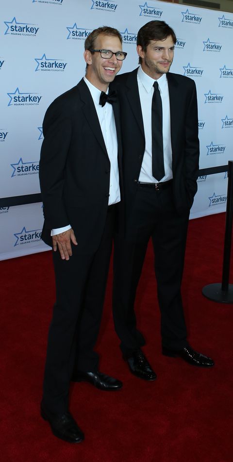 st paul, mn july 28 michael kutcher and brother ashton kutcher walk the red carpet before the 2013 starkey hearing foundations so the world may hear awards gala on july 28, 2013 in st paul, minnesota photo by adam bettchergetty images for starkey hearing foundation