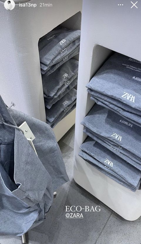 Así es la bolsa sostenible de Zara sustituye las de papel