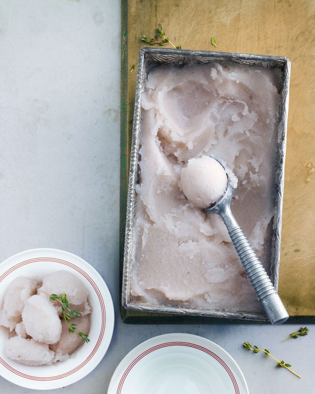asian pear sorbet with thyme