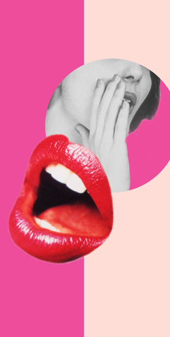 Pink, Nose, Lip, Text, Mouth, Magenta, Tongue, Font, Graphic design, Logo, 