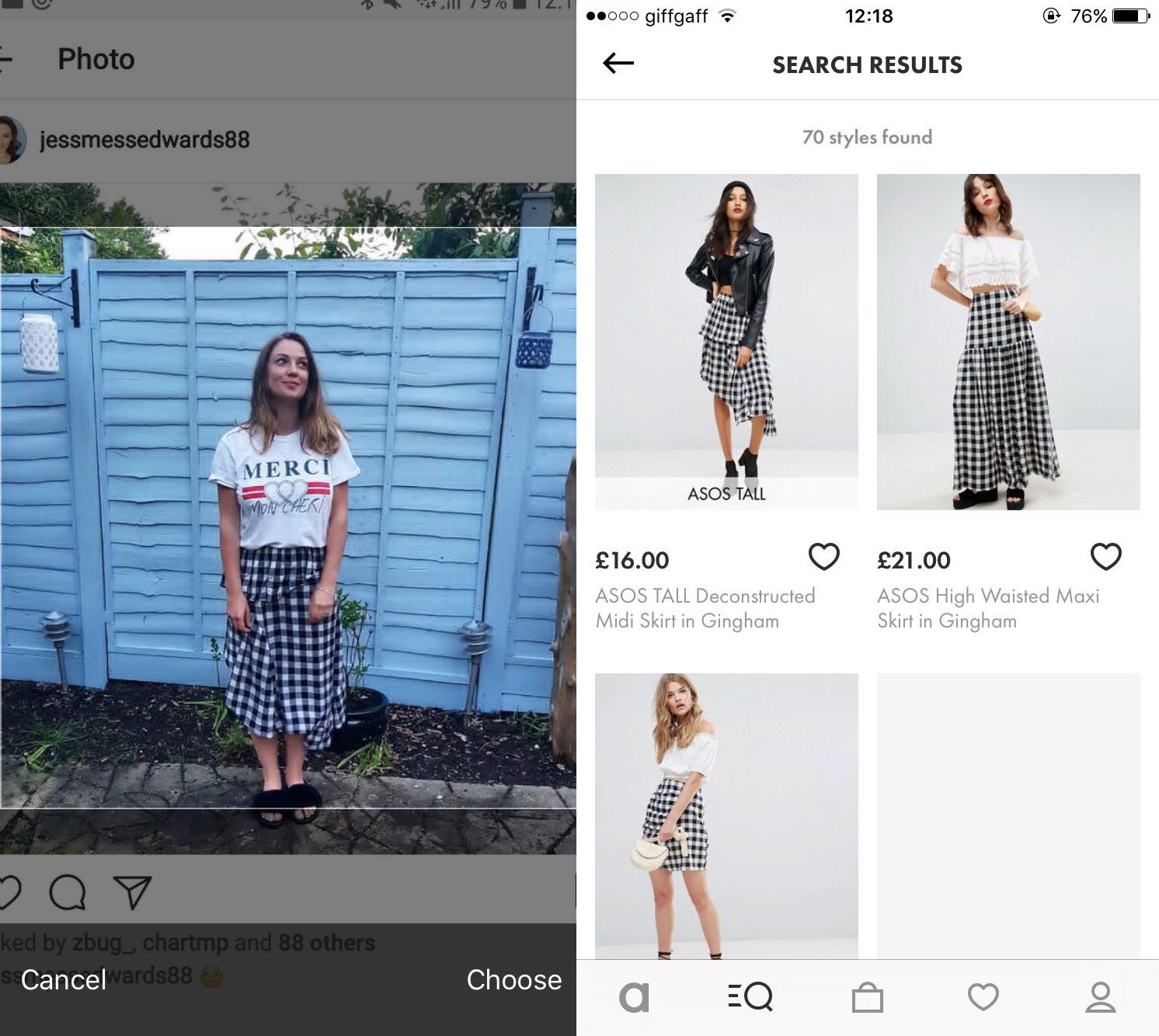 asos find clothes by picture