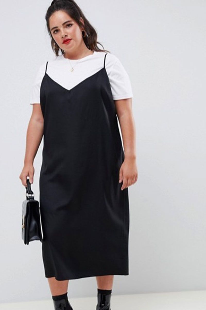 best black slip dress