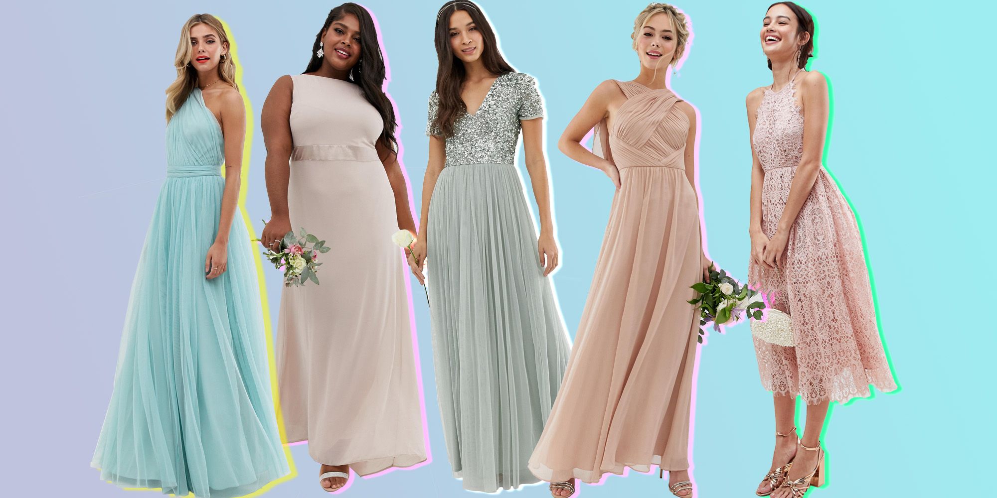 asos dusty pink bridesmaid dress