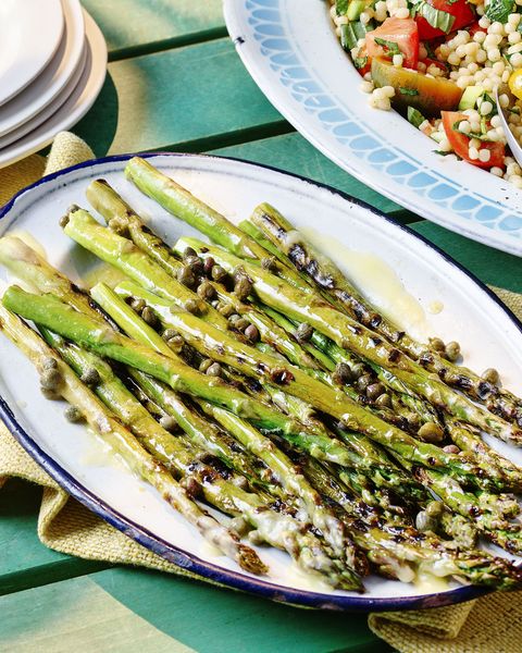 asparagus with lemon and caper butter