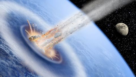 asteroide raakt aarde