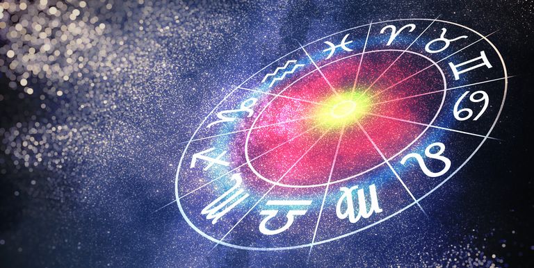 Astrology and horoscopes concept. 3D rendered illustration of zodiac signs in circle.