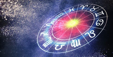 Astrology and horoscopes concept. 3D rendered illustration of zodiac signs in circle.