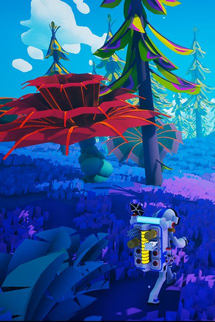 Blue, Majorelle blue, Biome, Action-adventure game, Organism, Screenshot, World, Fictional character, Electric blue, Adventure game, 
