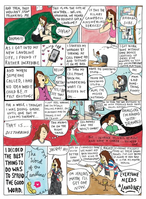 hilary fitzgerald campbell, cartoon, landline