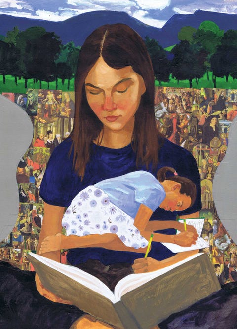 homeschooling illustration, catherine womack