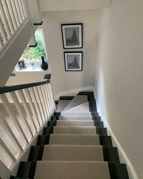 stair runner in new build home