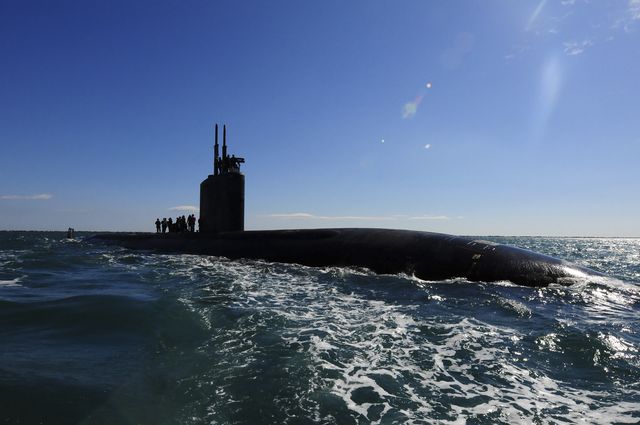attack submarine uss scranton pulls into augusta bay