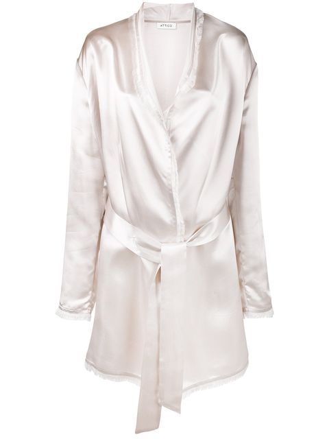 Clothing, White, Outerwear, Sleeve, Robe, Blouse, Neck, Collar, Top, Jacket, 