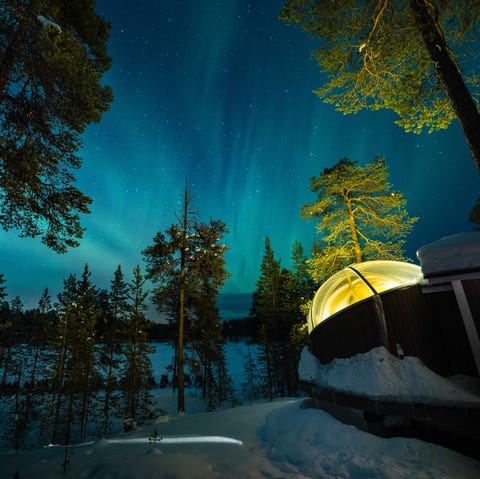 bubble under starry sky