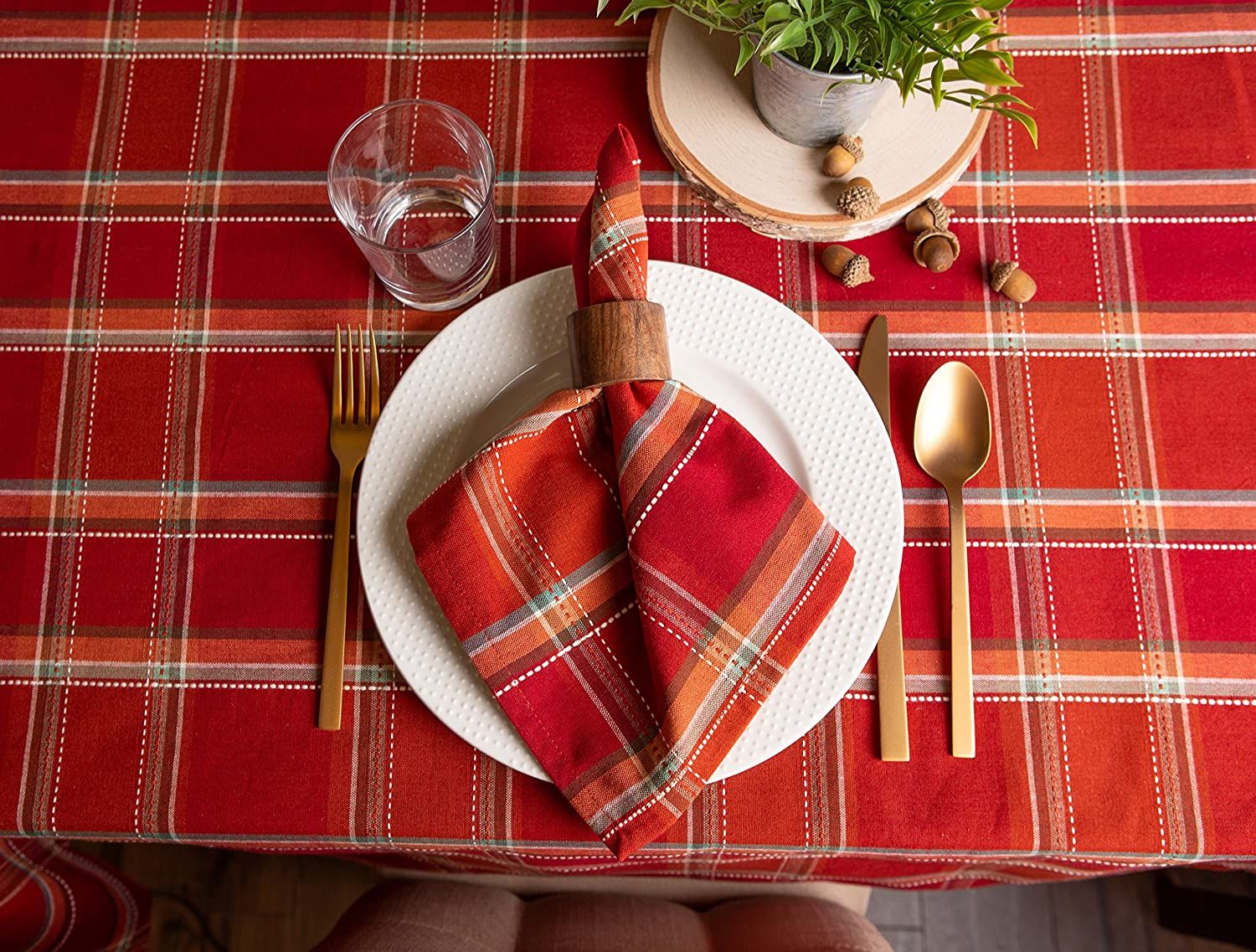 lovely colorful cotton linen holiday tablecloth