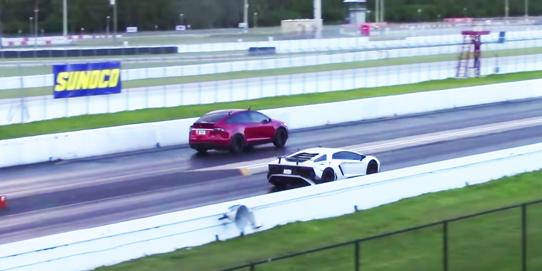 Tesla Model X Beats Lamborghini Aventador SV? Not So Fast.