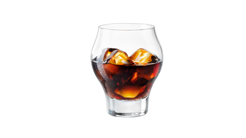 Drink, Black russian, Tumbler, Drinkware, Distilled beverage, Liqueur, Alcoholic beverage, Old fashioned glass, Cuba libre, Highball glass, 