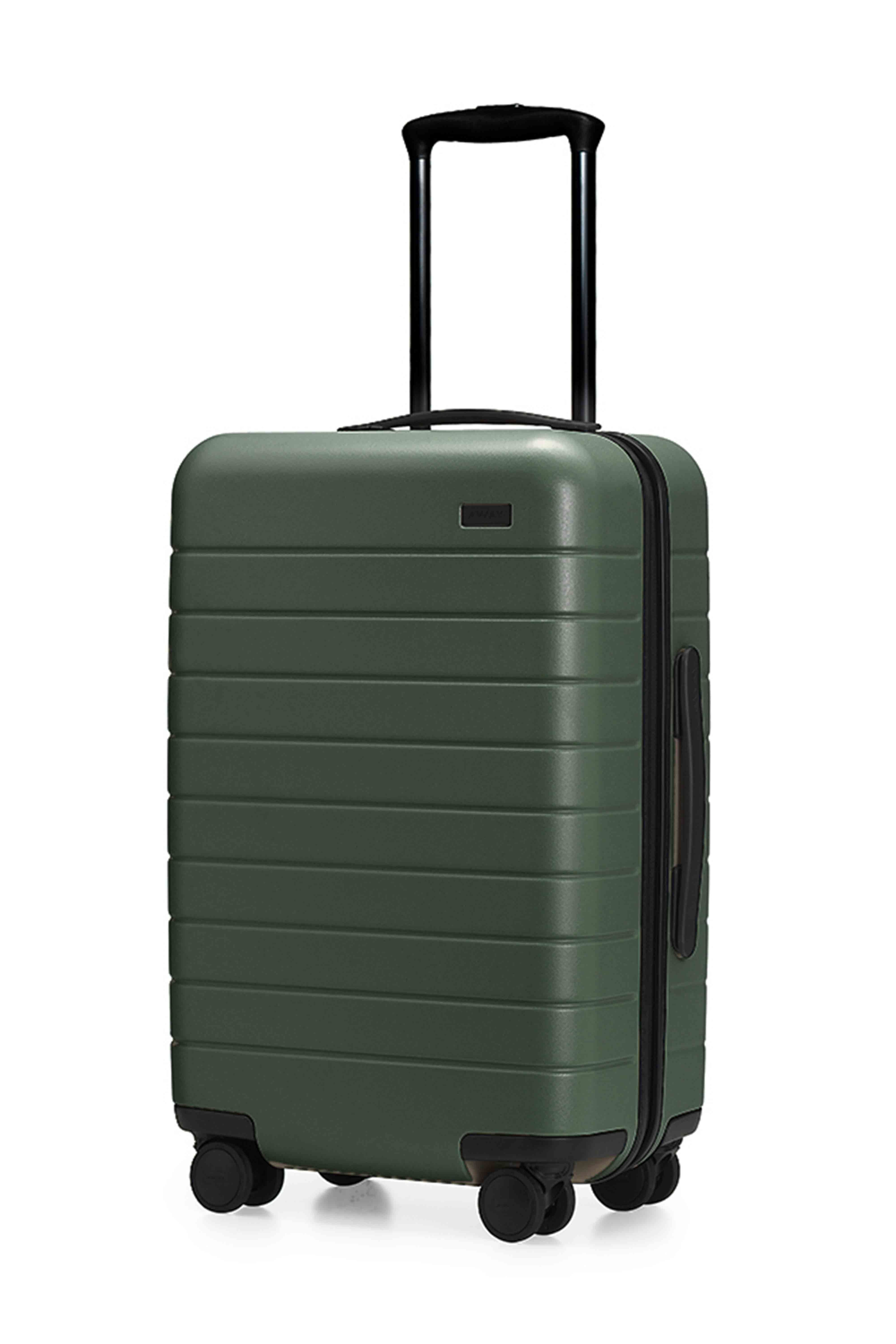 forest green luggage