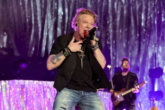 indio, california   april 30 axl rose of guns n roses  performs onstage with carrie underwood during day 2 of the 2022 stagecoach festival at the empire polo field on april 30, 2022 in indio, california photo by amy sussmangetty images for stagecoach