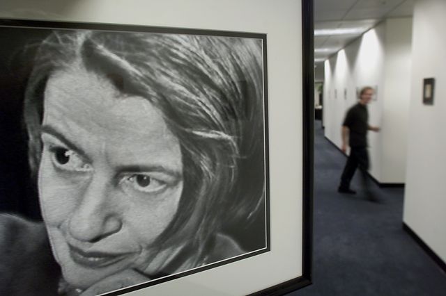 a photograph of the influential thinker and popular novelist ayn rand, taken during a tv interview in the 1960s, hangs in the offices of the ayn rand institutes national headquarters in irvine a look at what the institute has accomplished since moving to orange county  photo by don tormeylos angeles times via getty images