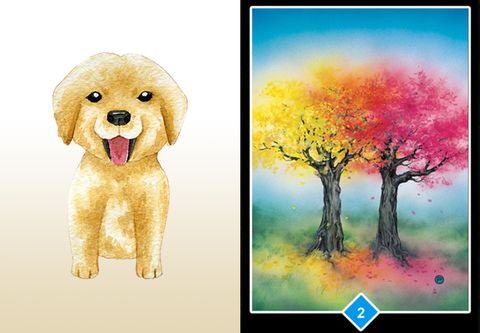 Watercolor paint, Dog, Canidae, Yellow, Art, Dog breed, Painting, Sporting Group, Goldendoodle, Technology, 