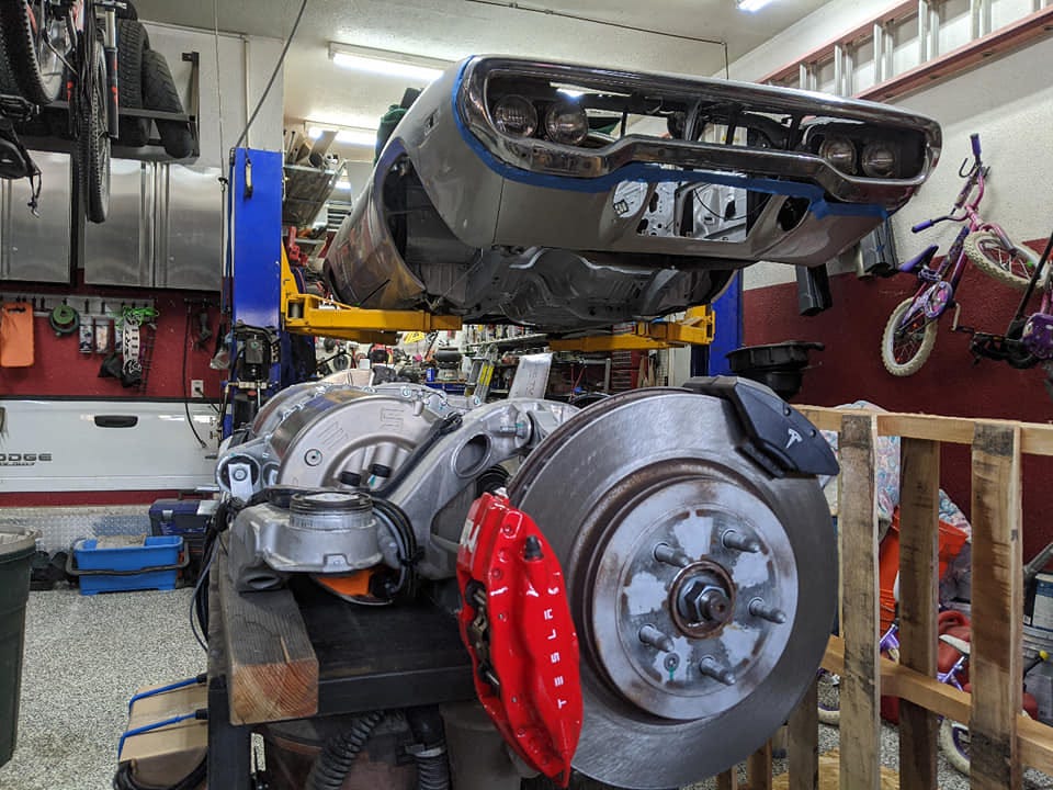Tesla Drivetrain Swapped Into Plymouth Satellite - Road &amp; Track