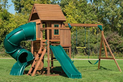 Easy Swing Set Plans How To Build A For The Yard - Diy A Frame Swing Set With Slide