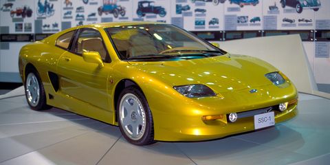 Samsung prototype sports car in the Samsung Transportation museum. Image shot 2002. Exact date unknown.