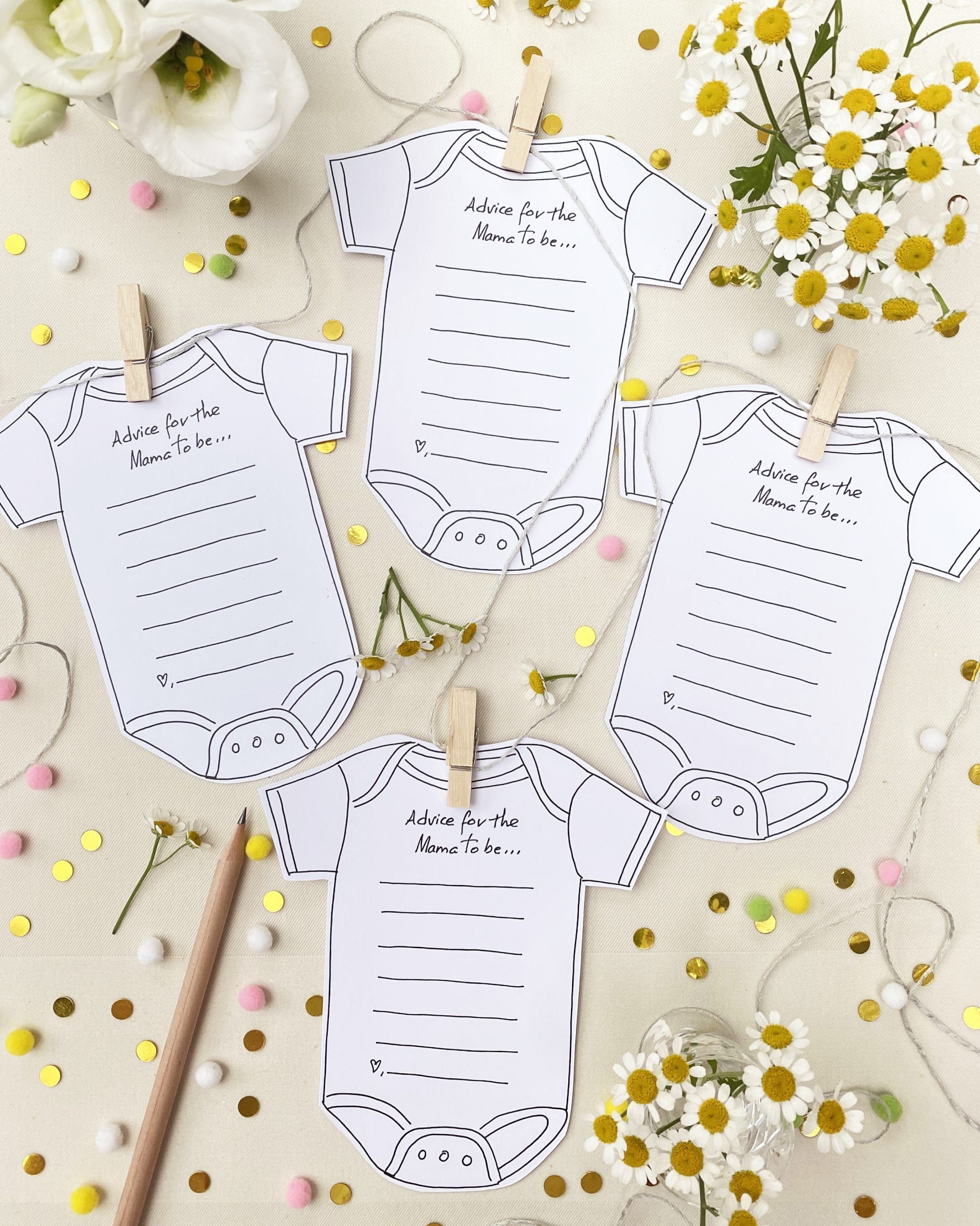 30 Baby Girl Prediction & Advice Cards New Mum Baby Shower Games 