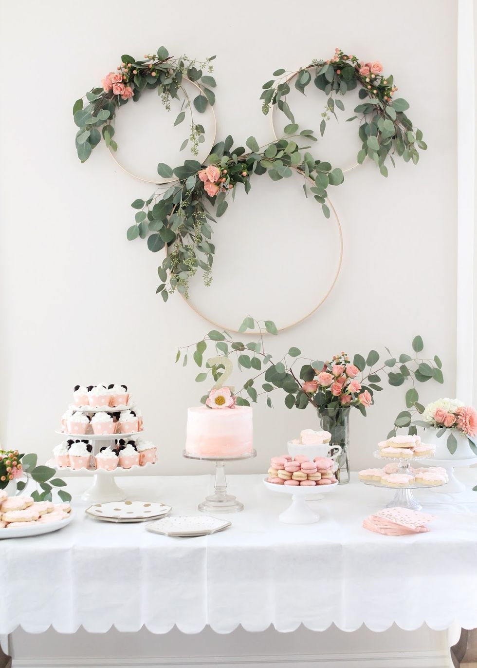 pink baby shower flowers