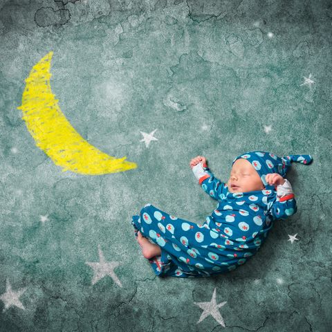 baby sleeping with the stars