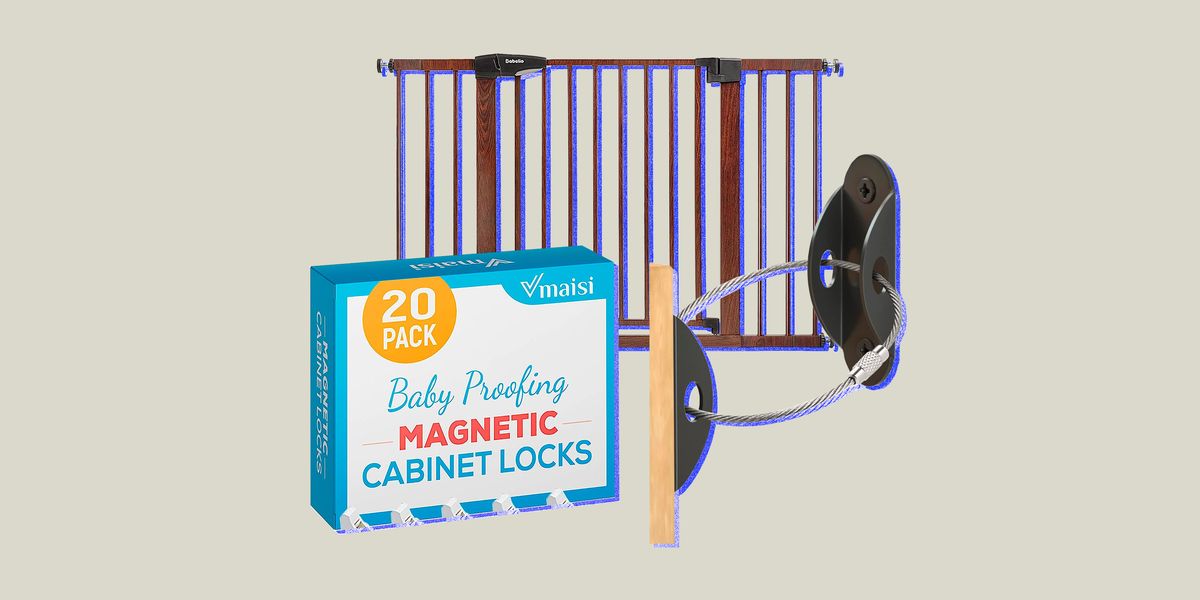 Eco-Baby Proofing Kit - 40-Piece Baby Safety Kit w/Magnetic Cabinet Locks,  Outlet Covers, Lock Straps for Drawers & More - All-In-One Baby Proof