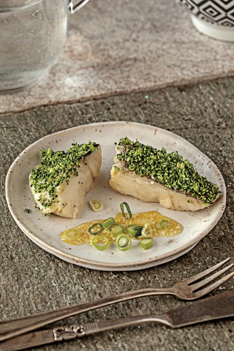 Receta bacalao confitado con costra de brócoli receta bacalao confitado con costra de brócoli
