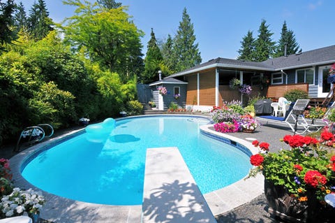 back yard pool