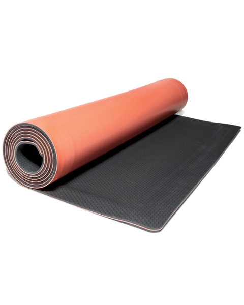 Yoga mat, Orange, Brown, Mat, Flooring, Floor, Sports equipment, Sleeping pad, Carpet, Beige, 