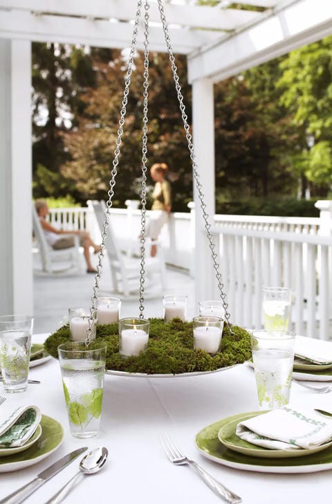 backyard decorating ideas, hanging candle holder