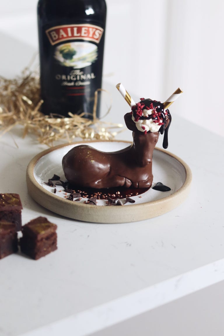 Hollow milk chocolate reindeer