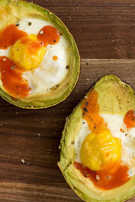 baked egg avocado