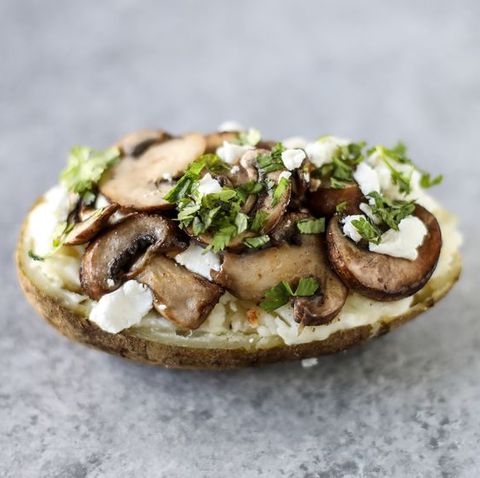 baked potato toppings mushrooms
