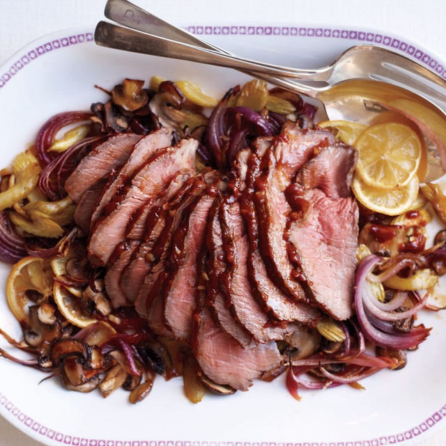 non traditional christmas dinner  baked steak