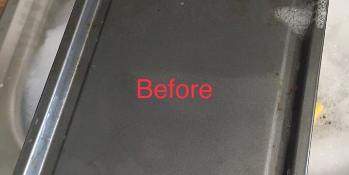 Woman Restores Shine On Baking Tray Using 2p Coin - Cleaning Hack