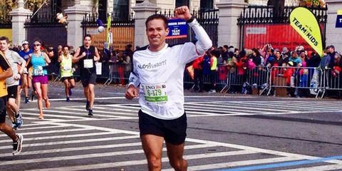 Andy Baldwin runs the 2013 New York City Marathon