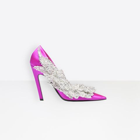 Footwear, High heels, Pink, Shoe, Basic pump, Magenta, Purple, Violet, Slingback, Court shoe, 