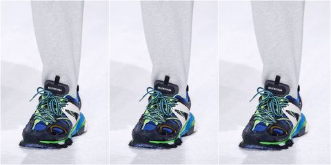 Balenciaga track sneakers on feet