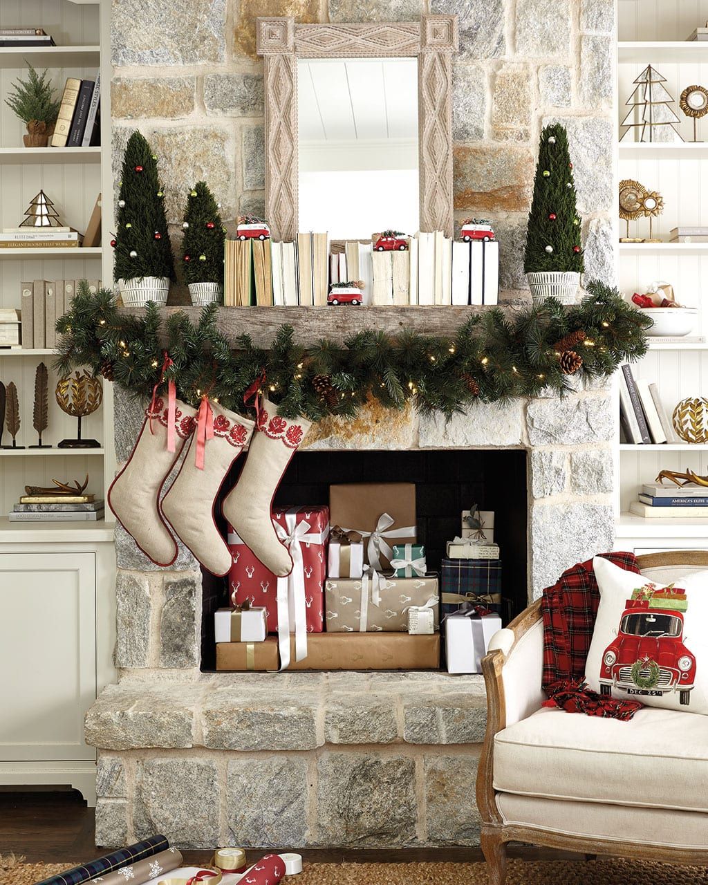 christmas decorating without a fireplace