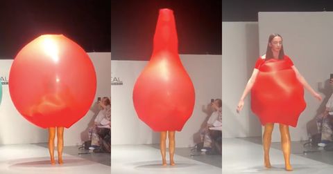 Watch: HUGE balloons transform into dresses at Central ...
