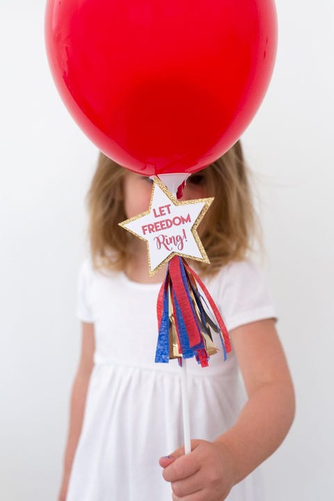 4th of july balloon tassle decoration