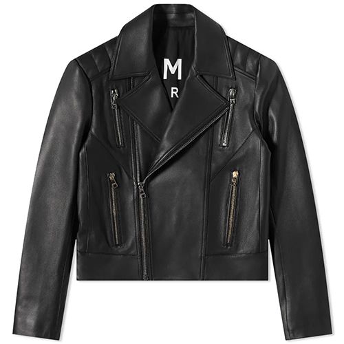 Loewe Leather Belted Biker Jacket In Nappa in Black for Men Mens Clothing Jackets Leather jackets 